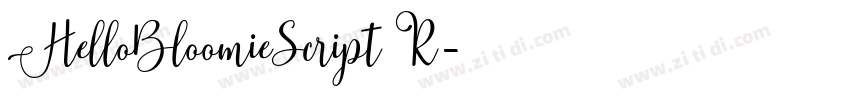 HelloBloomieScript R字体转换